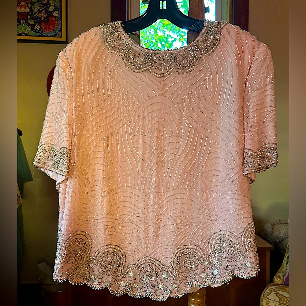 Vintage Sparkly Beaded Top